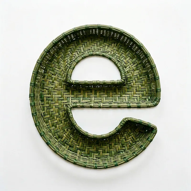Green Basket Shaped Lowercase e Symbol Green Basket Shaped Lowercase e Symbol