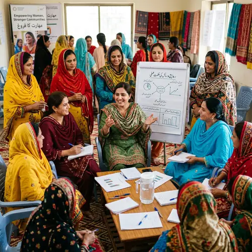 Pakistani Women Engaged in Capacity-Building Training Session