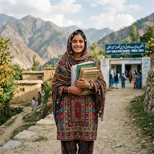 Empowered South Asian Girl with Books | Tribal Roots