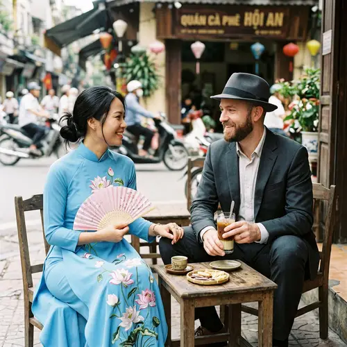 Hương and Minh - Vietnamese Ao Dai and Stylish Suit