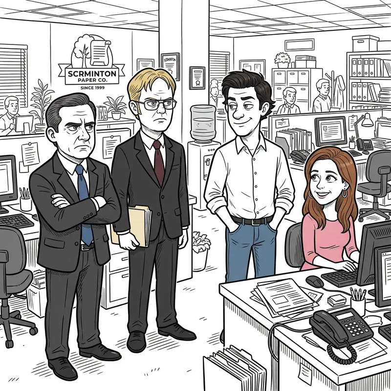 Cartoon Office Characters: Close Resemblance to TV Icons