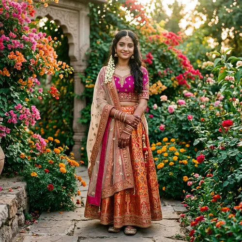South Asian Girl in Traditional Indian Attire - Cultural Beauty