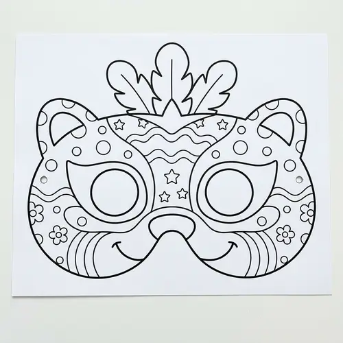Colorful Carnival Mask for Creative Kids | Symmetrical Design