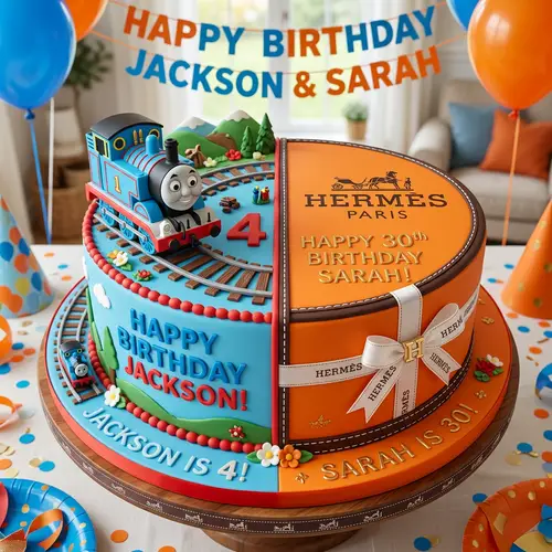 Unique Birthday Cake for Thomas & Hermes Fans