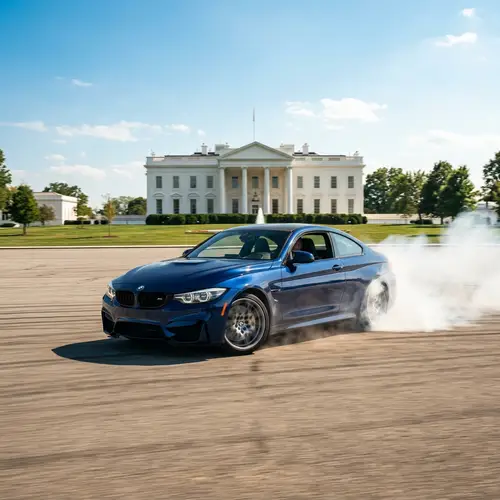 Luxury BMW Drifting at White House | Exhilarating Scene