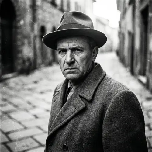 Italian Man Portrait 1940s | Vintage War-Time Photography