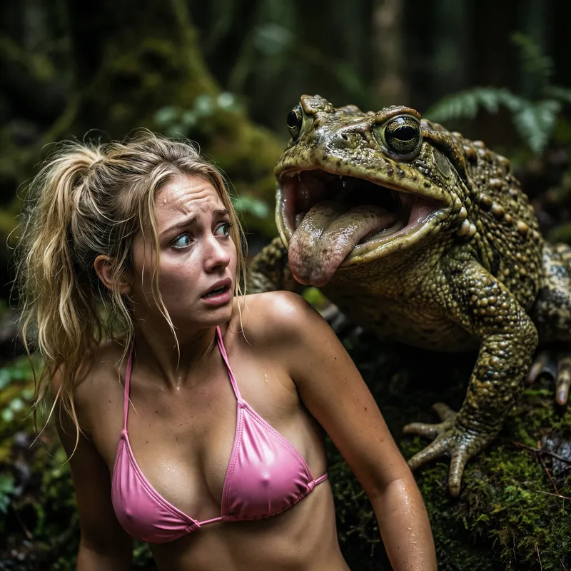 Frightening Encounter with a Giant Toad Frightening Encounter with a Giant Toad