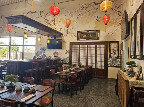 Elegant Asian-Themed Decor with Matching Furnishings
