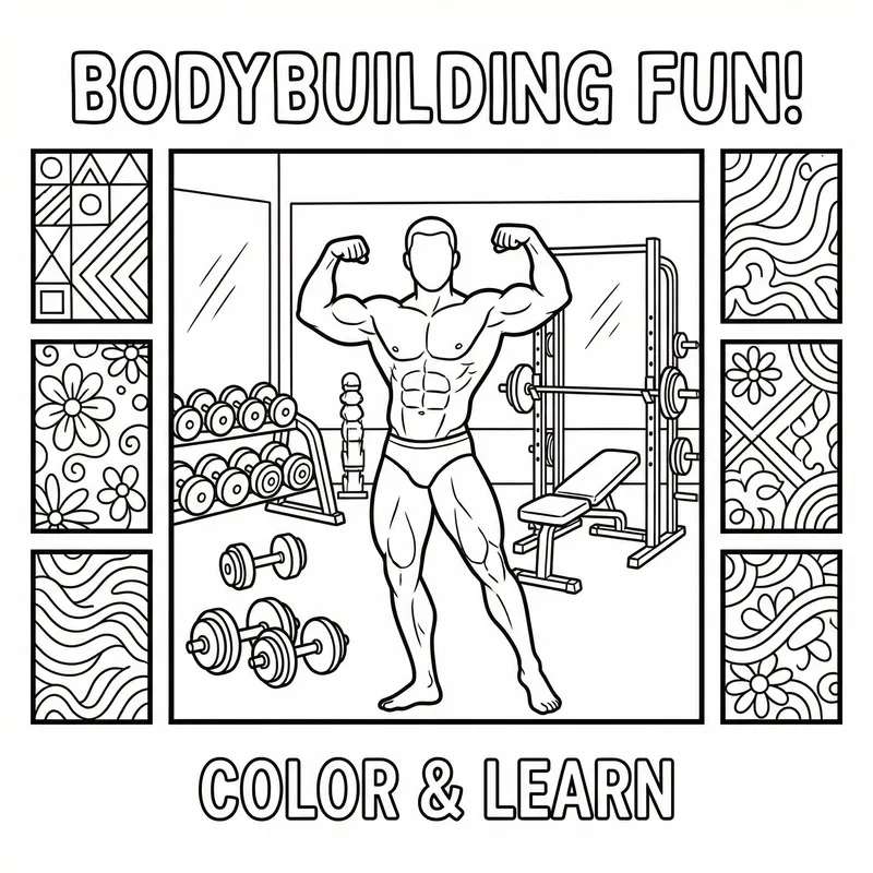 Bodybuilding Coloring Page: Fun for All Ages