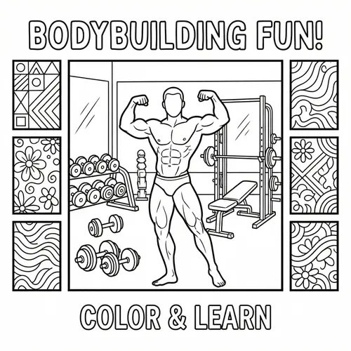 Bodybuilding Coloring Page: Fun for All Ages