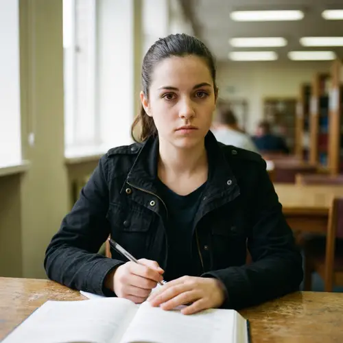 Realistic Portrait of a Young University Student