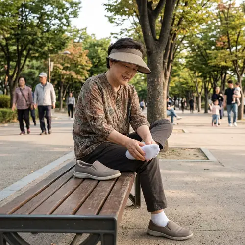 Korean Showing Feet: Unique Perspective