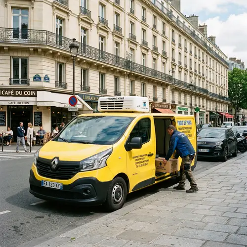 Yellow 2020 Renault Traffic Refrigerated Vehicle in Paris