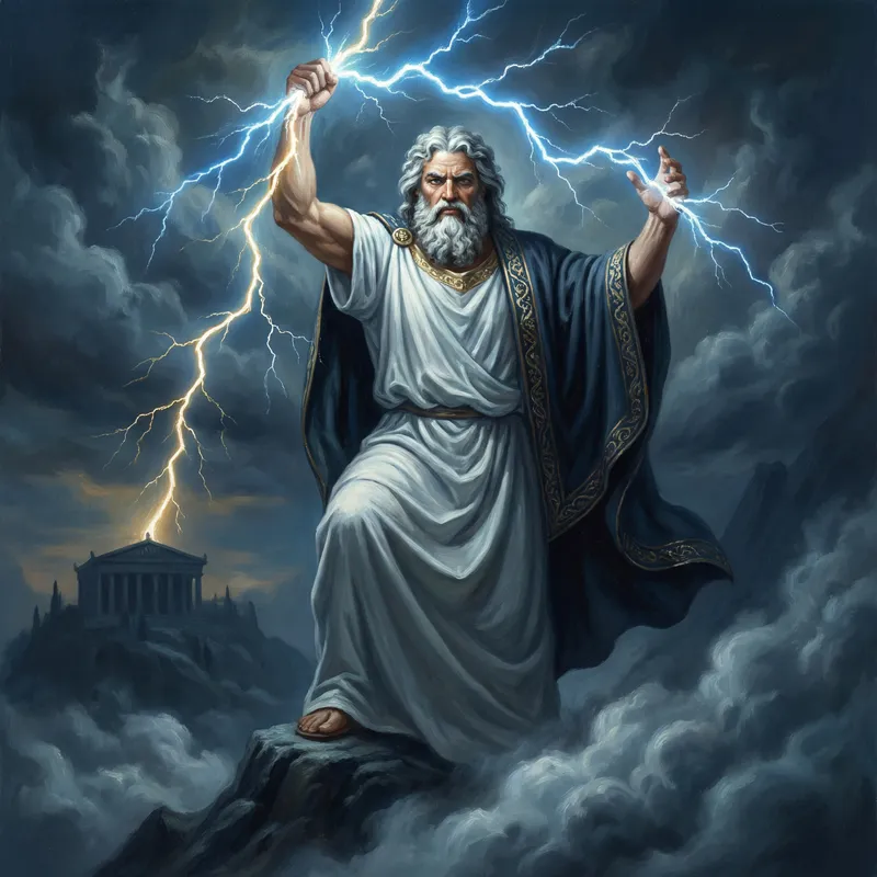 Zeus Lightning - Majestic God Artwork
