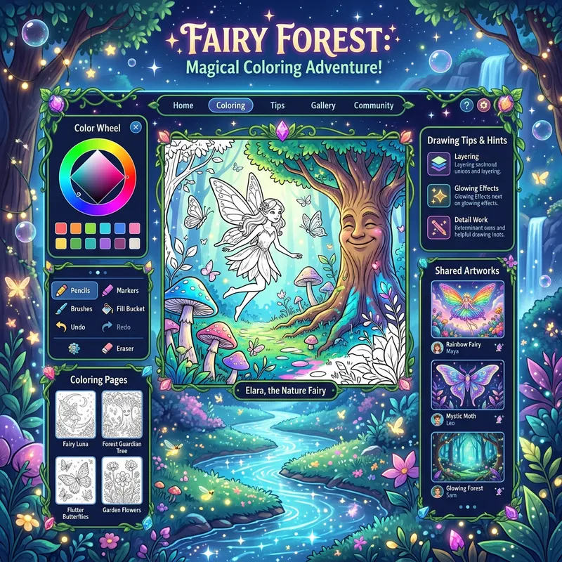 Enchanted Fairy Coloring Pages | Magical World for Teenagers Enchanted Fairy Coloring Pages | Magical World for Teenagers