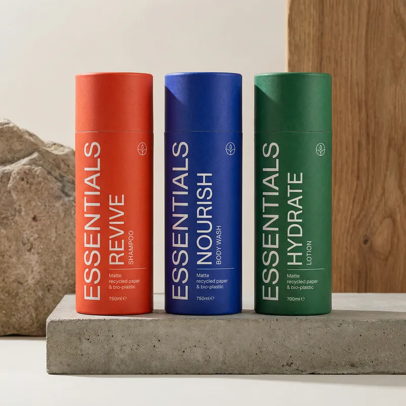 Modern Product Packaging Design with Bold Colors