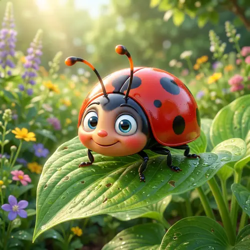 Pixar Style Ladybug Drawing