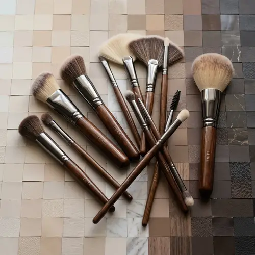 Professional Makeup Brushes in Neutral Colors | Diverse Sizes & Shapes