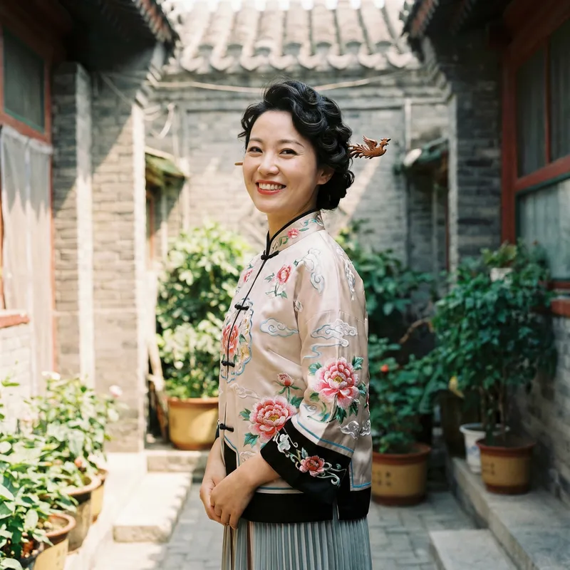 Smiling Chinese Lady | Elegant Style & Rich Culture