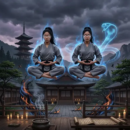 Levitating Korean-American Women in Martial Arts Poses | Final Showdown