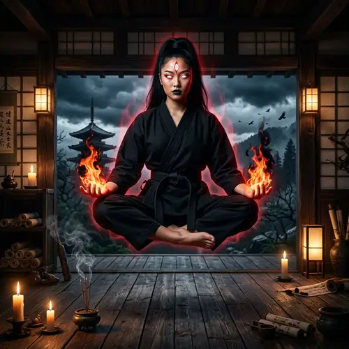 Powerful Levitating Japanese-American Woman: Deity of Destruction