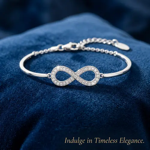 Elegant Infinity Bracelet with Sparkling Jewels | Luxury Jewelry