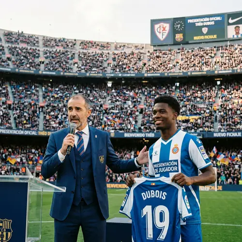 Spanish Football Executive Presents Young French Talent at Iconic Stadium