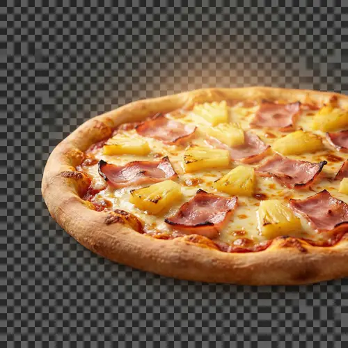 Delicious Hawaiian Pizza with Pineapple, Ham, and Cheese
