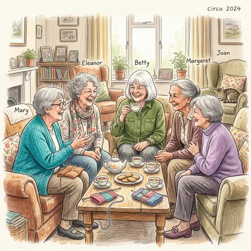 Cherished Moments: Older Lady Friends