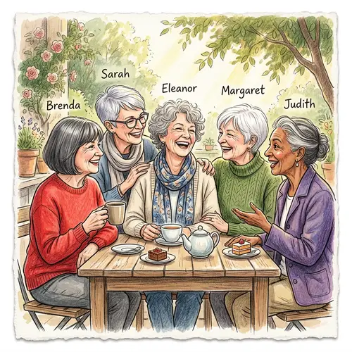 Celebrating Friendship: 5 Mature Women Together