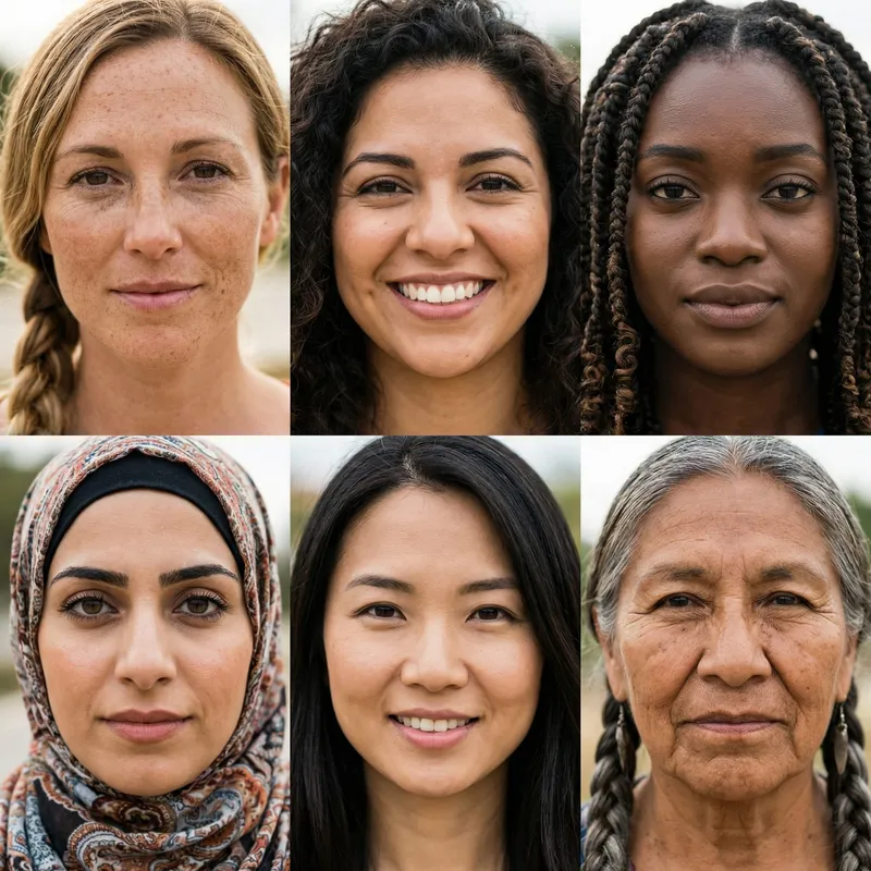 Women's Diverse Facial Expressions | Empowering Beauty Women's Diverse Facial Expressions | Empowering Beauty