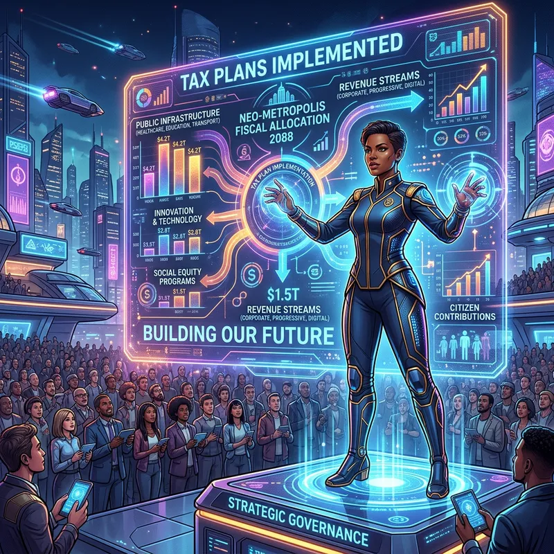 Biden's Tax Plans: Digital Art Depiction