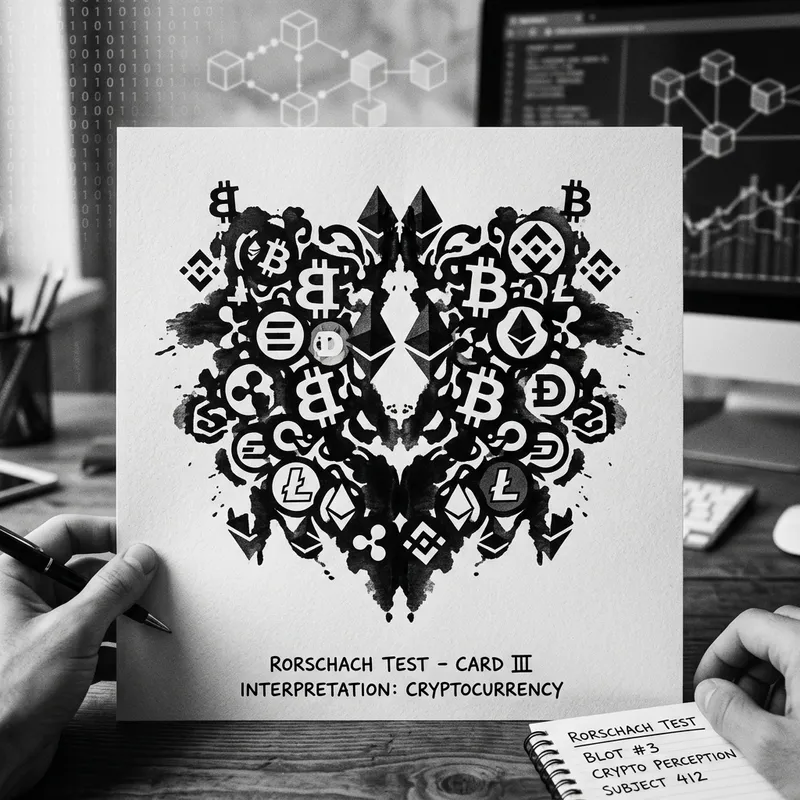 Cryptocurrency Rorschach Inkblot Art