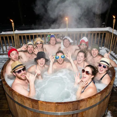 Fun in a Hot Tub: Relaxation and Laughter