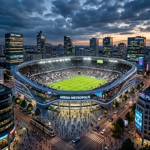 Modern Soccer Stadium Design in Urban Environment | Virtual Spectators