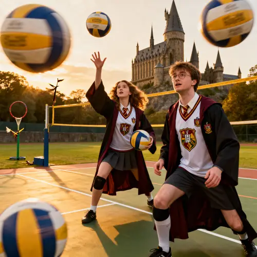 Hermione Granger & Harry Potter as Volleyball Players