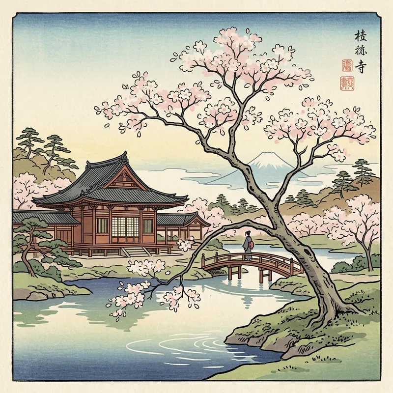Cherry Blossom, Japanese Art Style