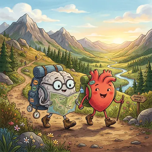 Heart and Brain Journey: Exploring Together with Backpacks or Map