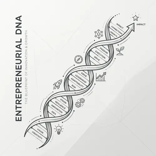 Minimalist Entrepreneurial DNA Visualization