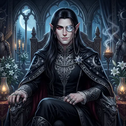 Elyndor Nightshade: Regal Elven-Vampire Perfection | D&D Character