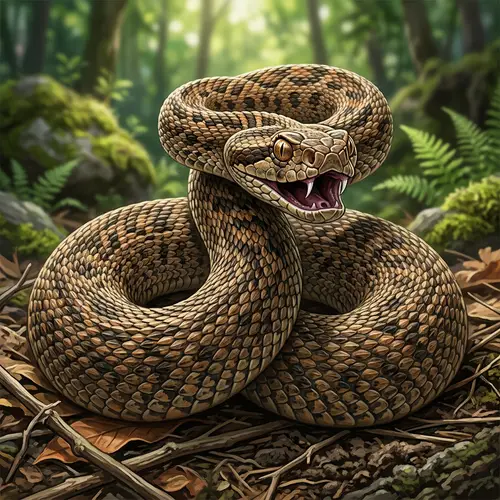 Vibrant Snake Illustration - Realistic Snake Drawing