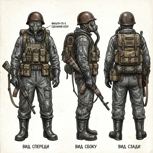 Post-Apocalyptic Character Art from Metro 2033