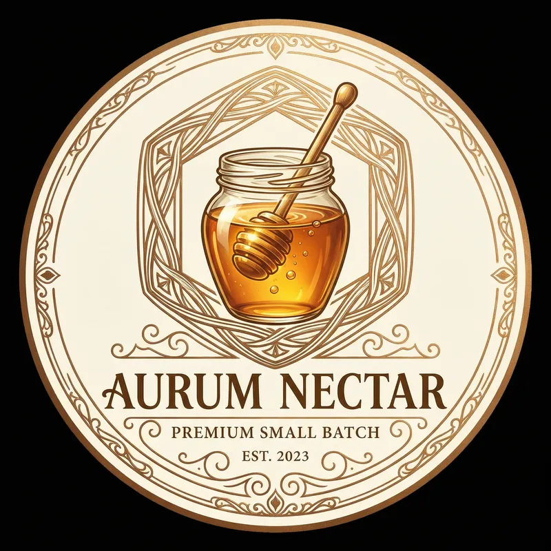 Luxury Honey Logo | Artisanal Honey in Glass Jar