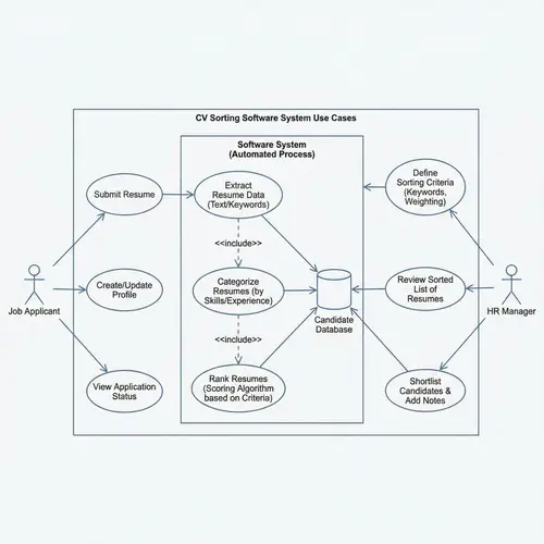 CV Sorting Software: Use Case Diagram Explained