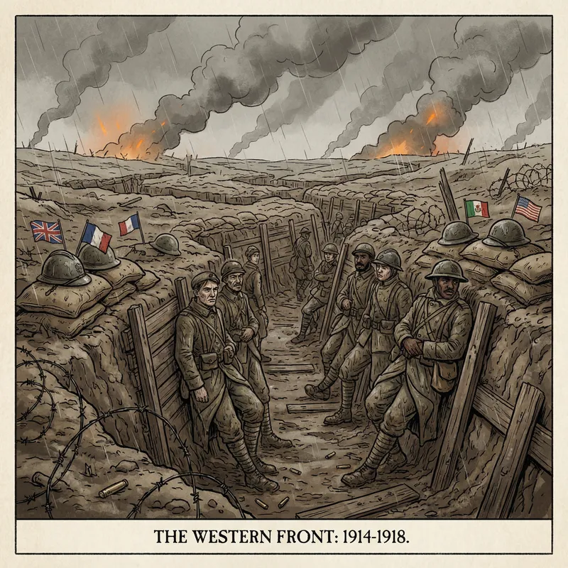 Trench Warfare Paths: Labyrinthian World War I Trenches