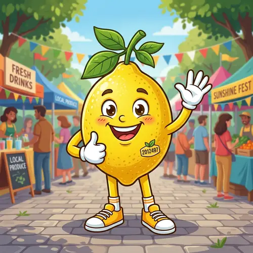 Lemon-Shaped Mascot for Events and Promotions