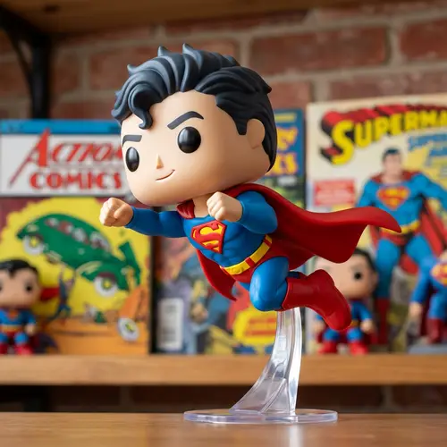 3D Funko Pop Superman Model | Collectible Superhero Figure