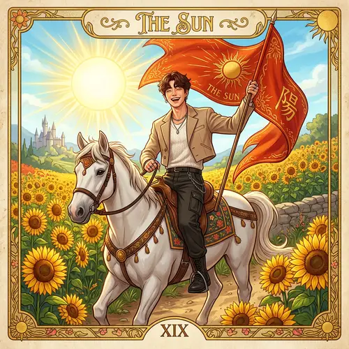 Sun Tarot Card featuring Jungkook from BTS