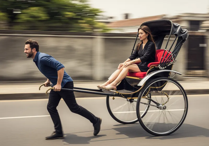 Luxury and Labor: A Unique Contrast in Motion