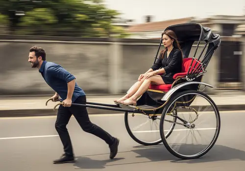 Luxury and Labor: A Unique Contrast in Motion